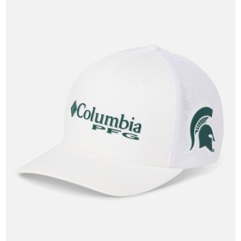 Columbia PFG Mesh Ball - Michigan State, Gorras Blancos Para Hombre | 183709-HZW